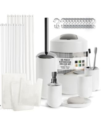 Complete Bathroom Set with Bath Rugs Set