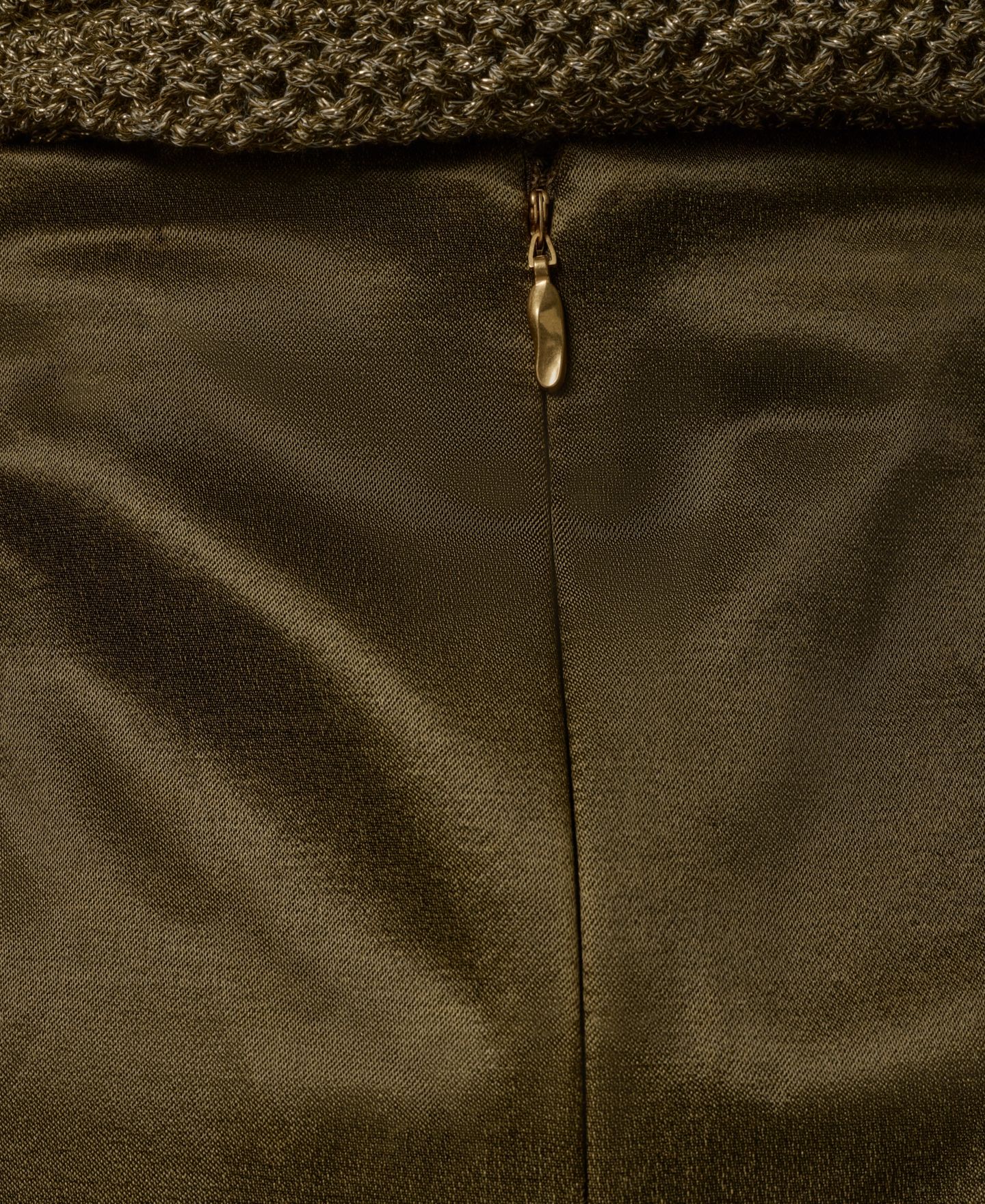 Женская юбка Donna Karan New York Glazed Cotton Belted, цвет: Оливковый — фото 7
