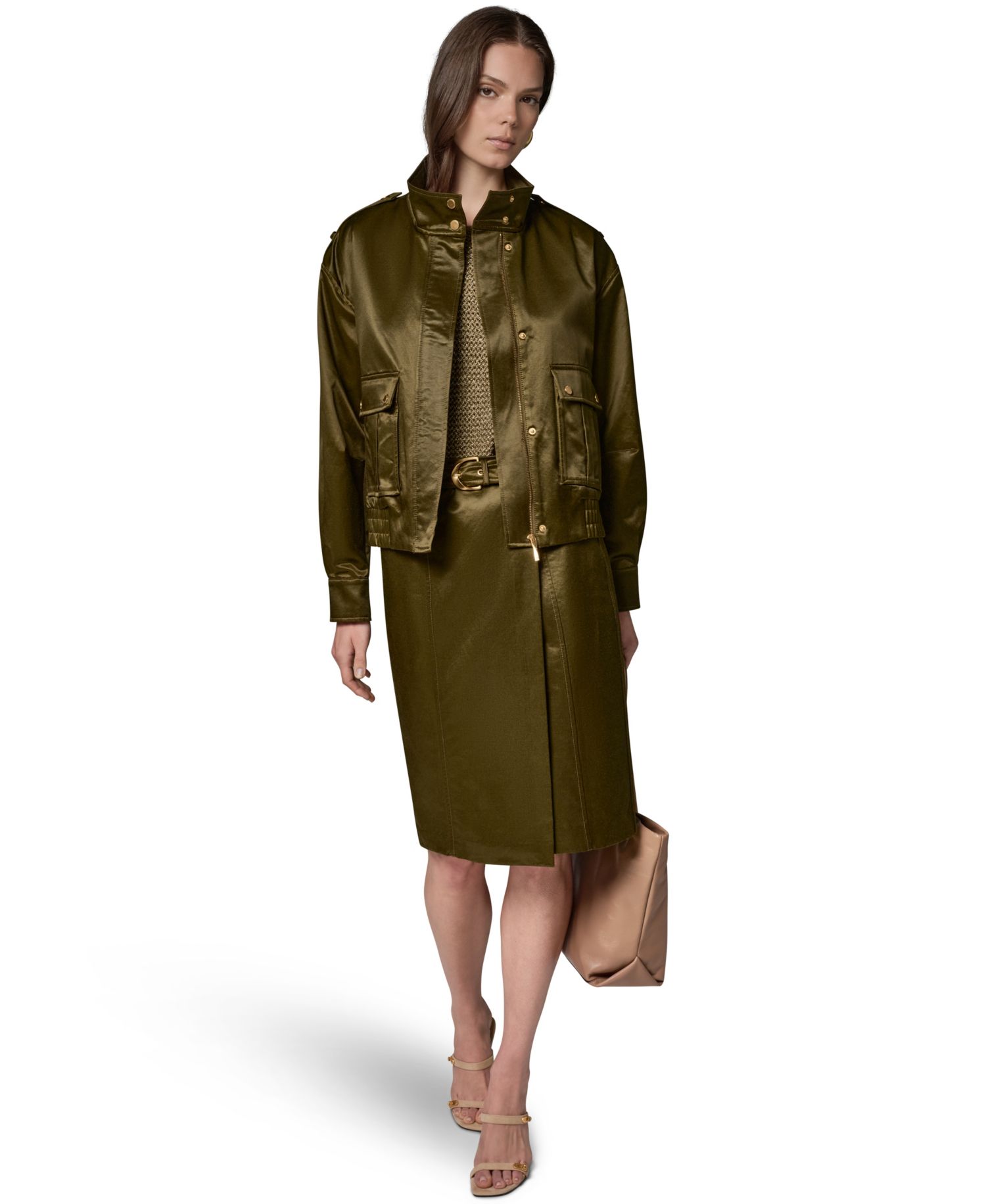 Women's Glazed Cotton Zip-Front Jacket