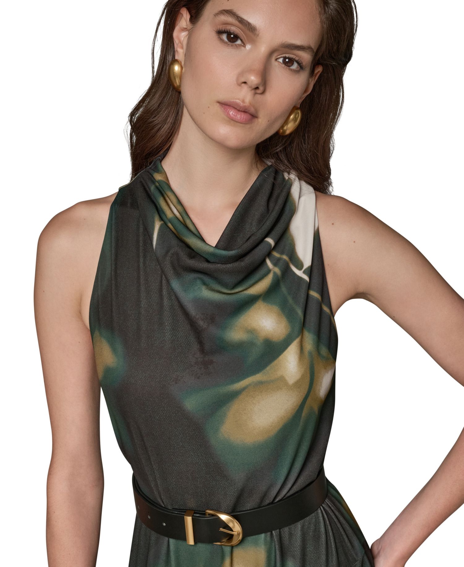 Women's Jersey Print Sleeveless Dress
