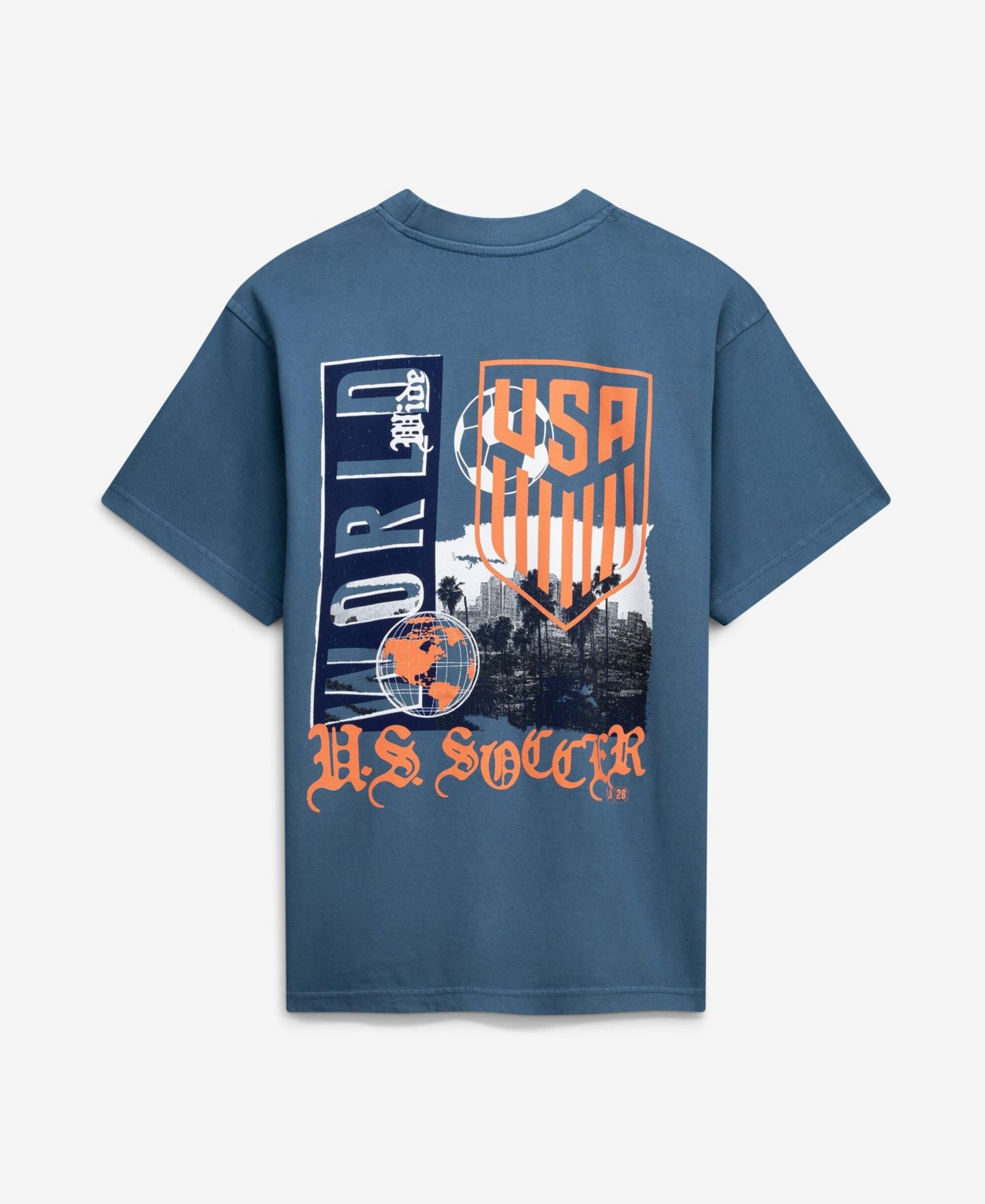 Men's and Women's Blue Host City U.S. Soccer x Los Angeles 2026 Graffiti Vintage T-Shirt