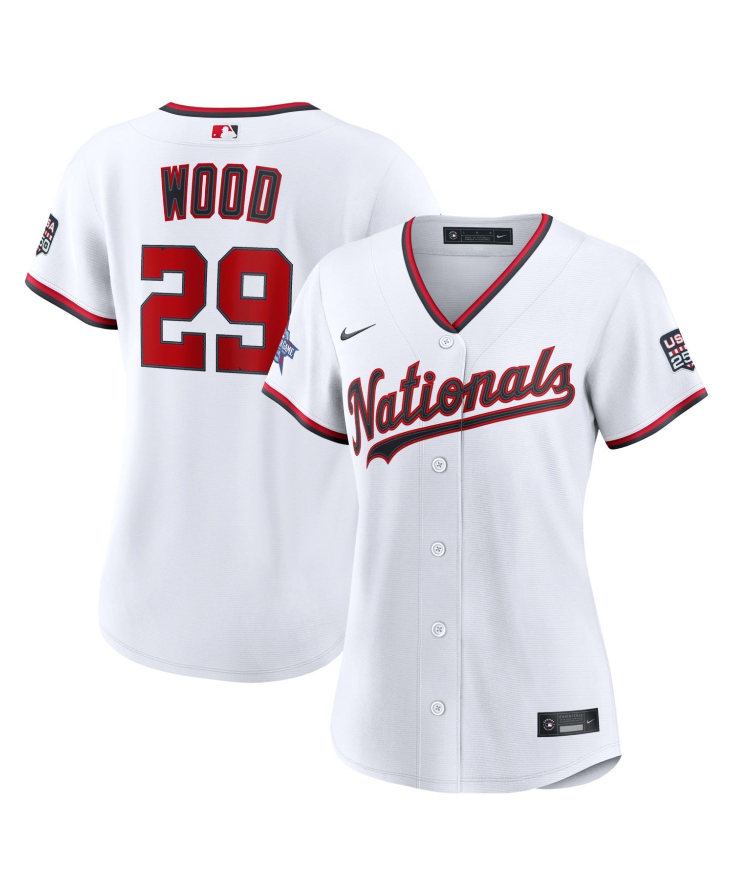 Women's 2026 All-Star Game Washington Nationals James Wood White Replica Jersey