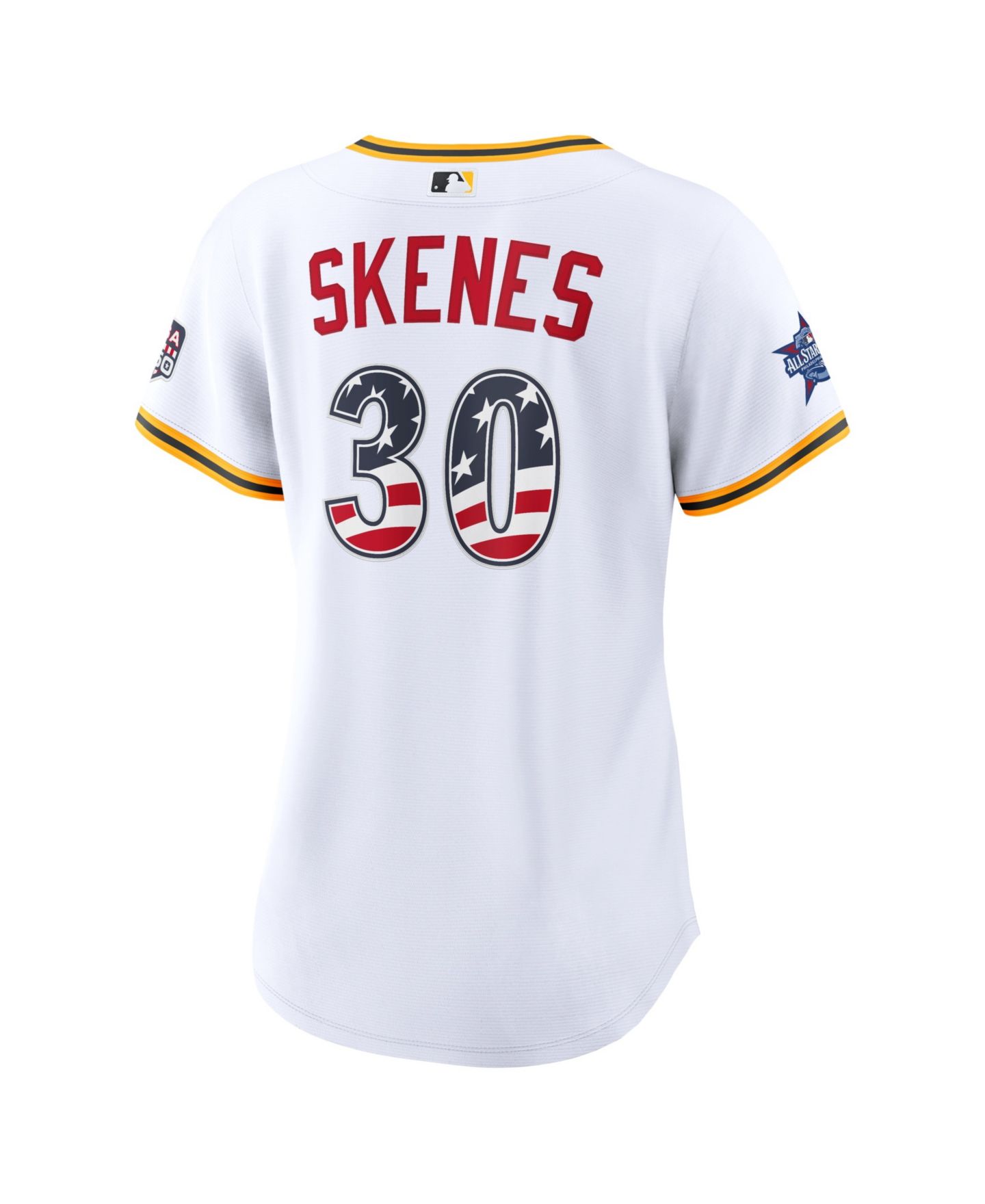 Женский топ Nike 2026 All-Star Edition Stars Stripes Pittsburgh Pirates Paul Skenes White Stadium Jersey — фото 3