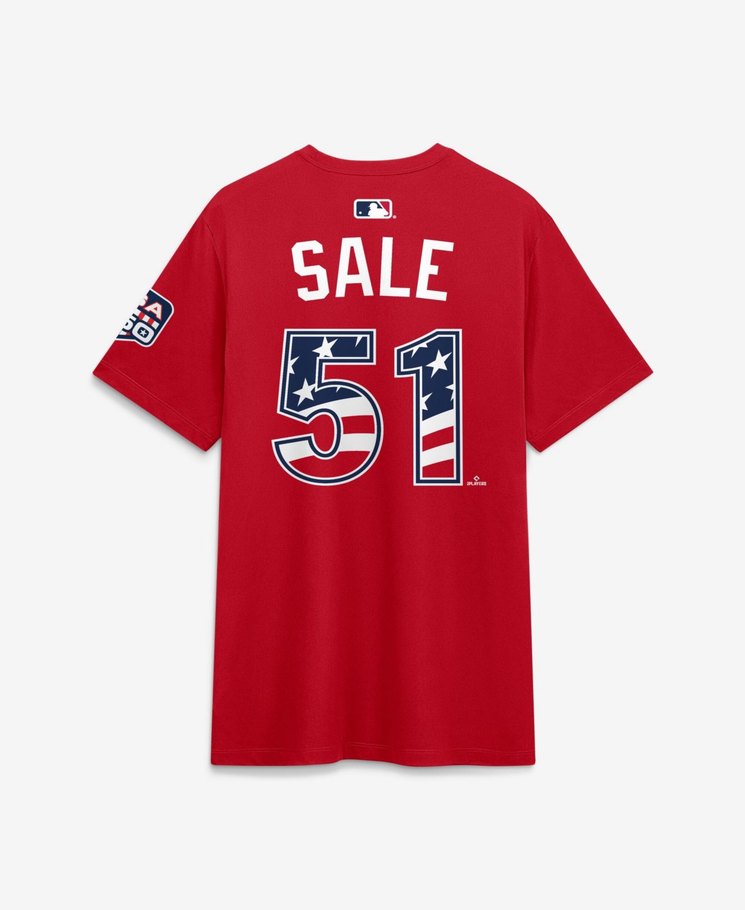 Men's 2026 All-Star Game National League Chris Sale Red Name & Number T-Shirt