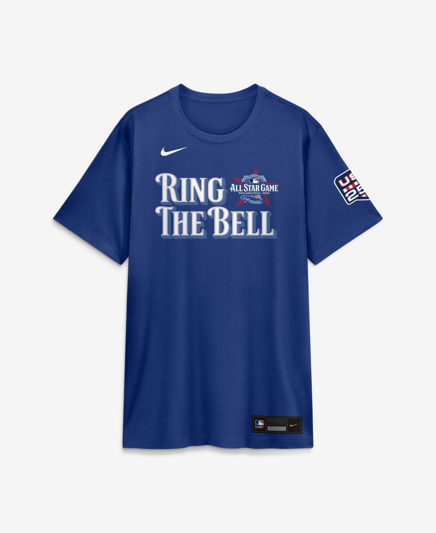 Men's 2026 All-Star Game American League Aaron Judge Rush Blue Name & Number T-Shirt