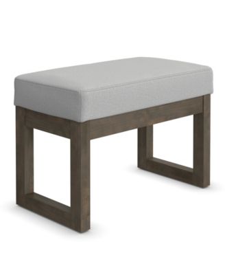 Milltown 18.3" Wood Footstool Small Ottoman Bench