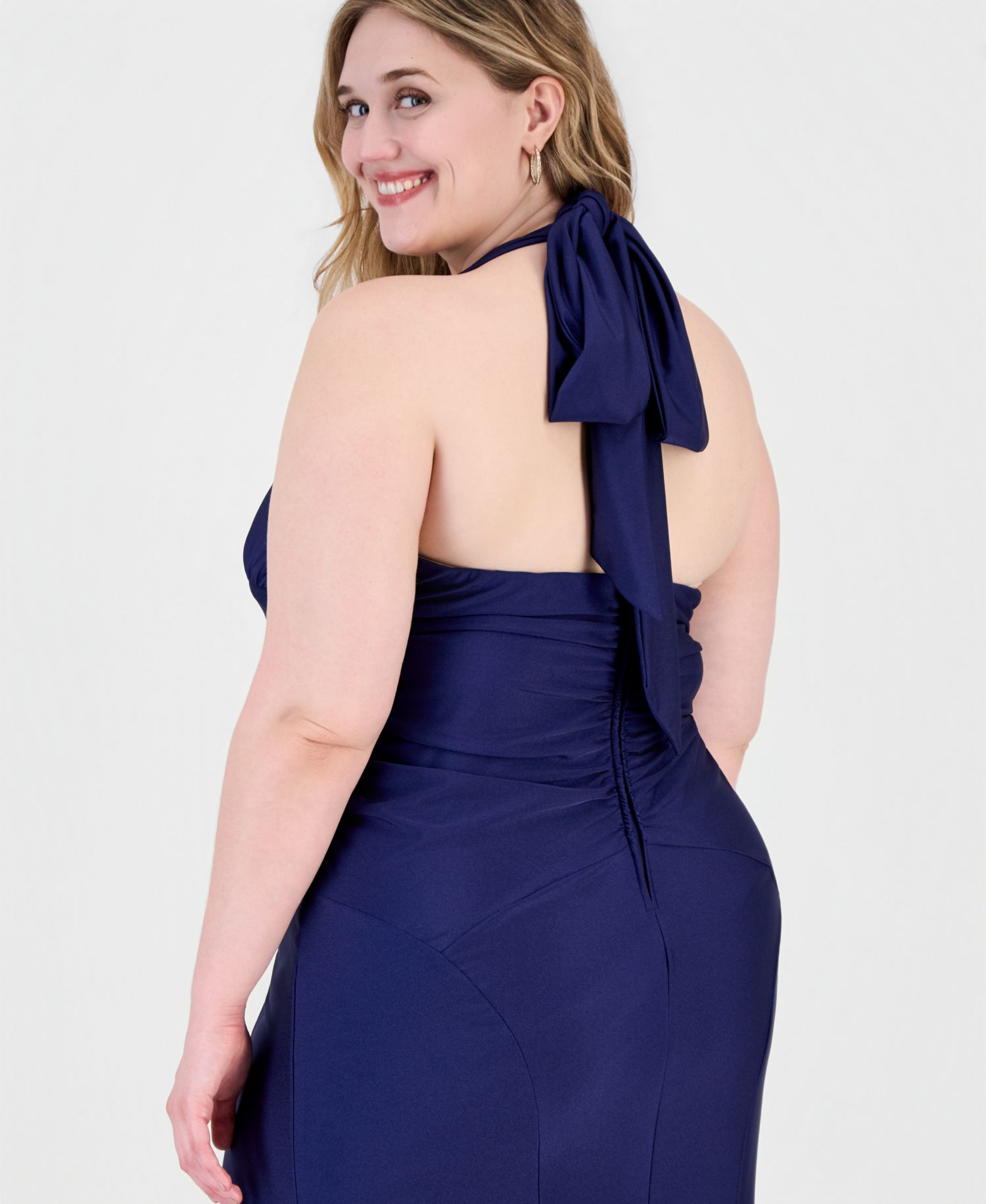 Plus Size Halter Bodycon Maxi Dress