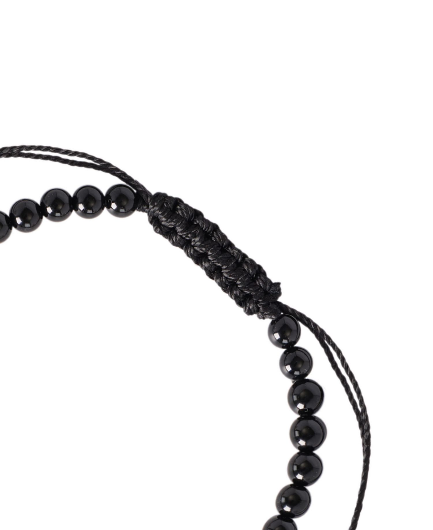 Sterling Silver Feather Charm Stone Beaded Rope Bracelet