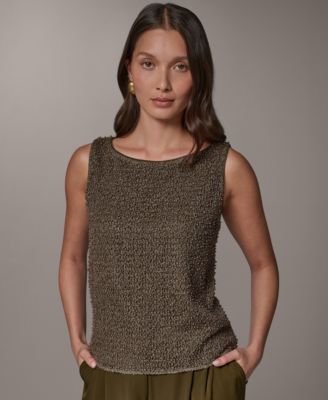 Women's Boat Neck Sleeveless Tank Top