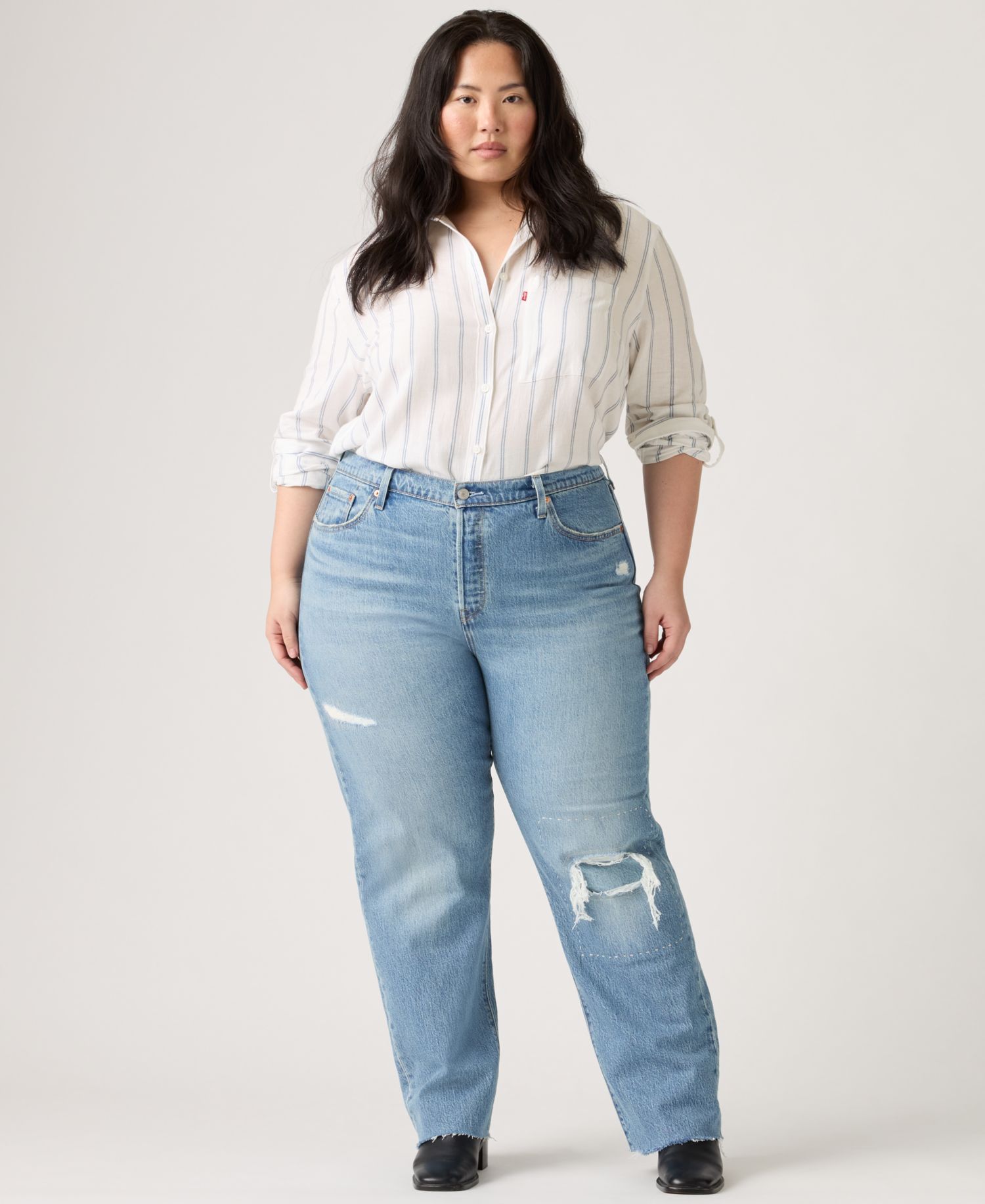 Trendy Plus Size 501 Original-Fit Straight-Leg Jeans