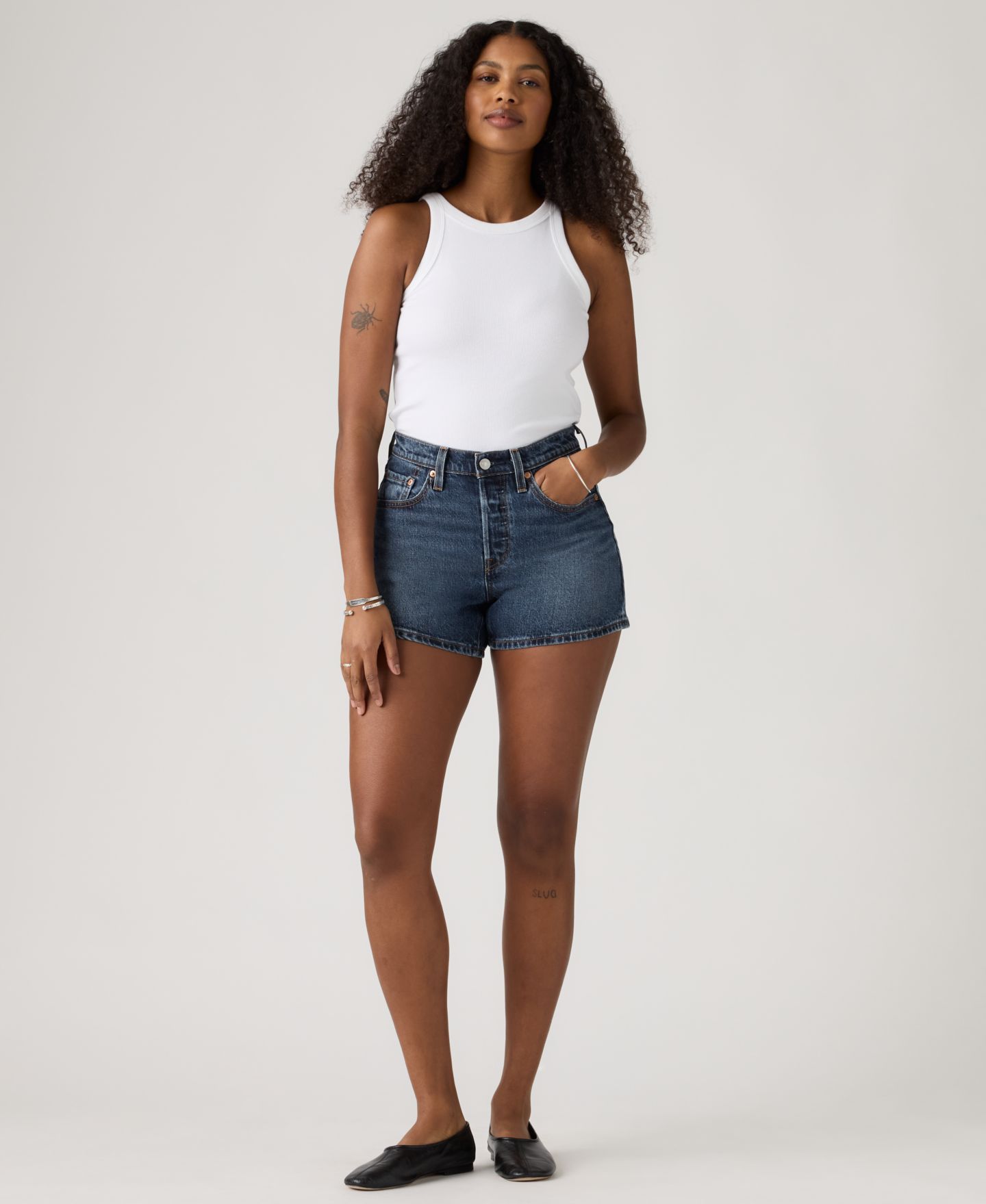Женские шорты Levi's 501 Curve Denim Shorts, цвет: Believe Not — фото 5