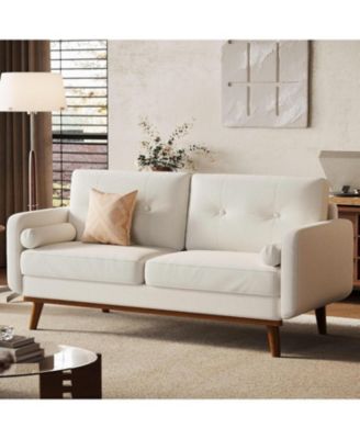 65" Loveseat Sofa, Mid Century Modern Couch Comfy Love Seat Couches for Living Room