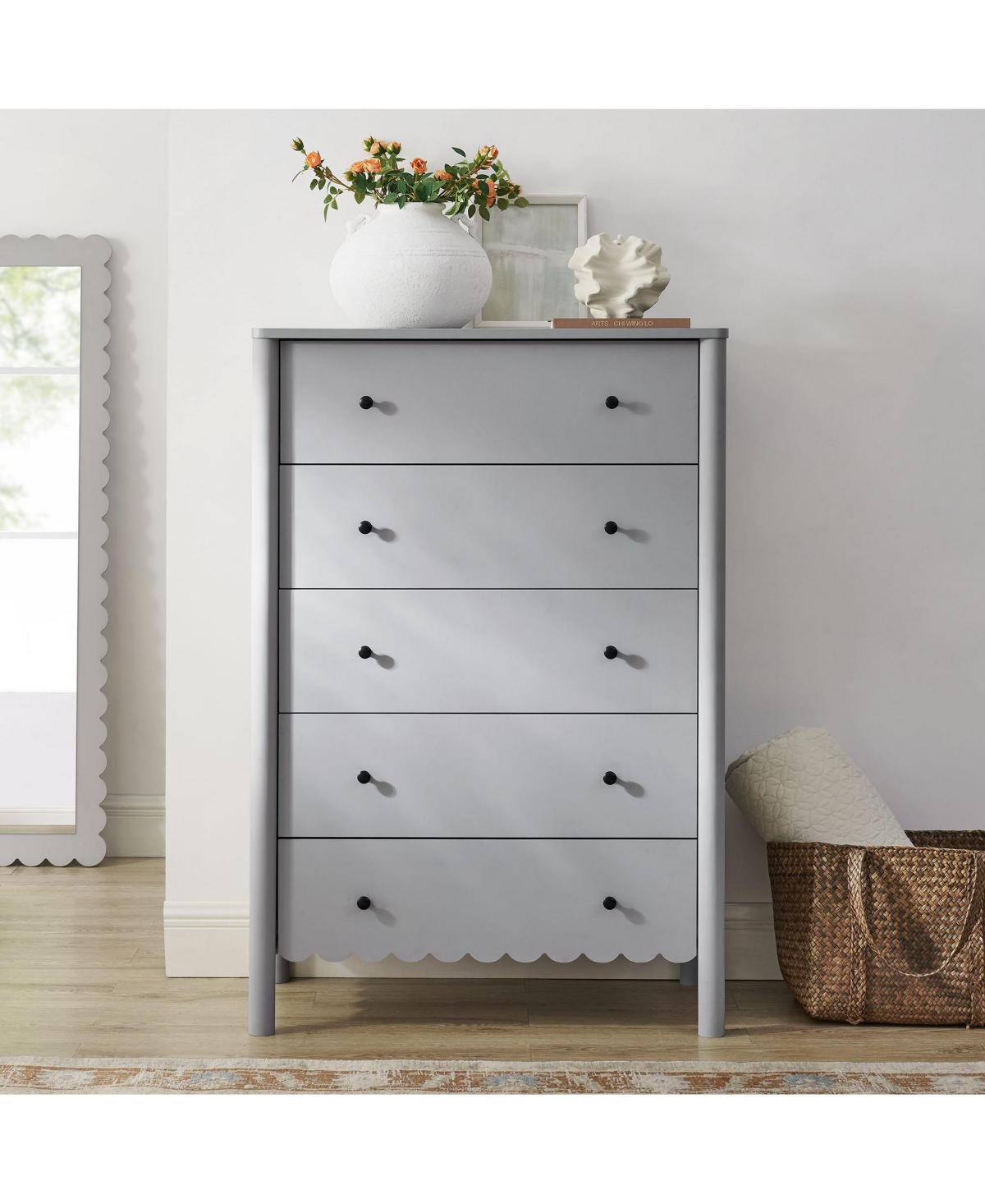 Modway Emmeline Scalloped 5-Drawer Chest