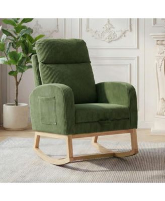 Soft Suede Upholstered Lounge Chair for Restaurant Seating Adjustable Footrest, High Backrest, Side Pockets