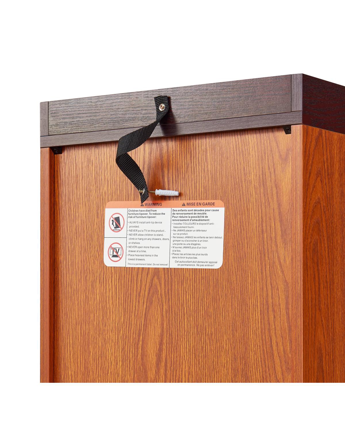 Streamdale Furniture 70.86" Tall Free-Standing 5-Shelf Wood Storage Cabinet and Bookcase