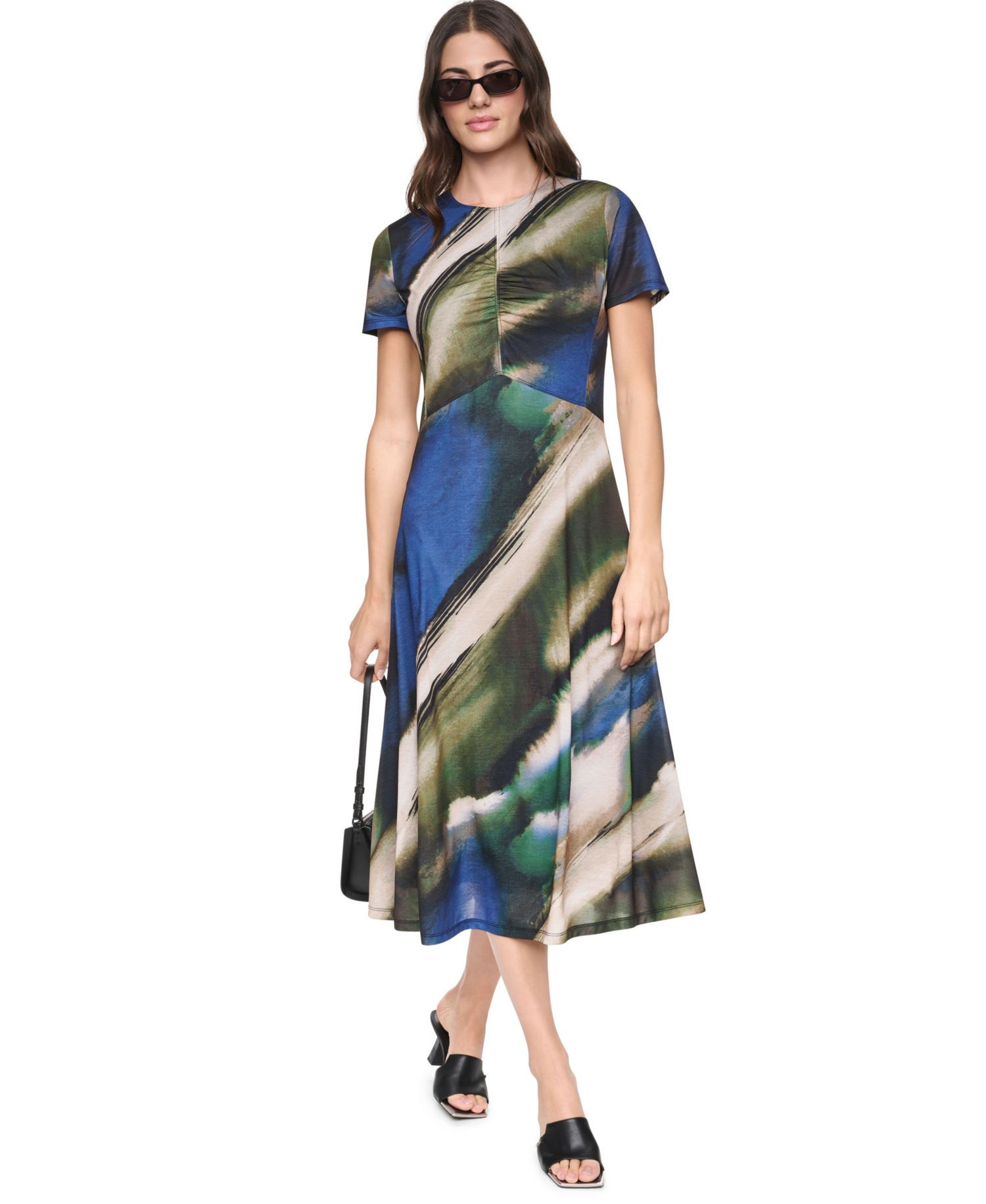 Women's Crewneck Short-Sleeve Pull-On Dress