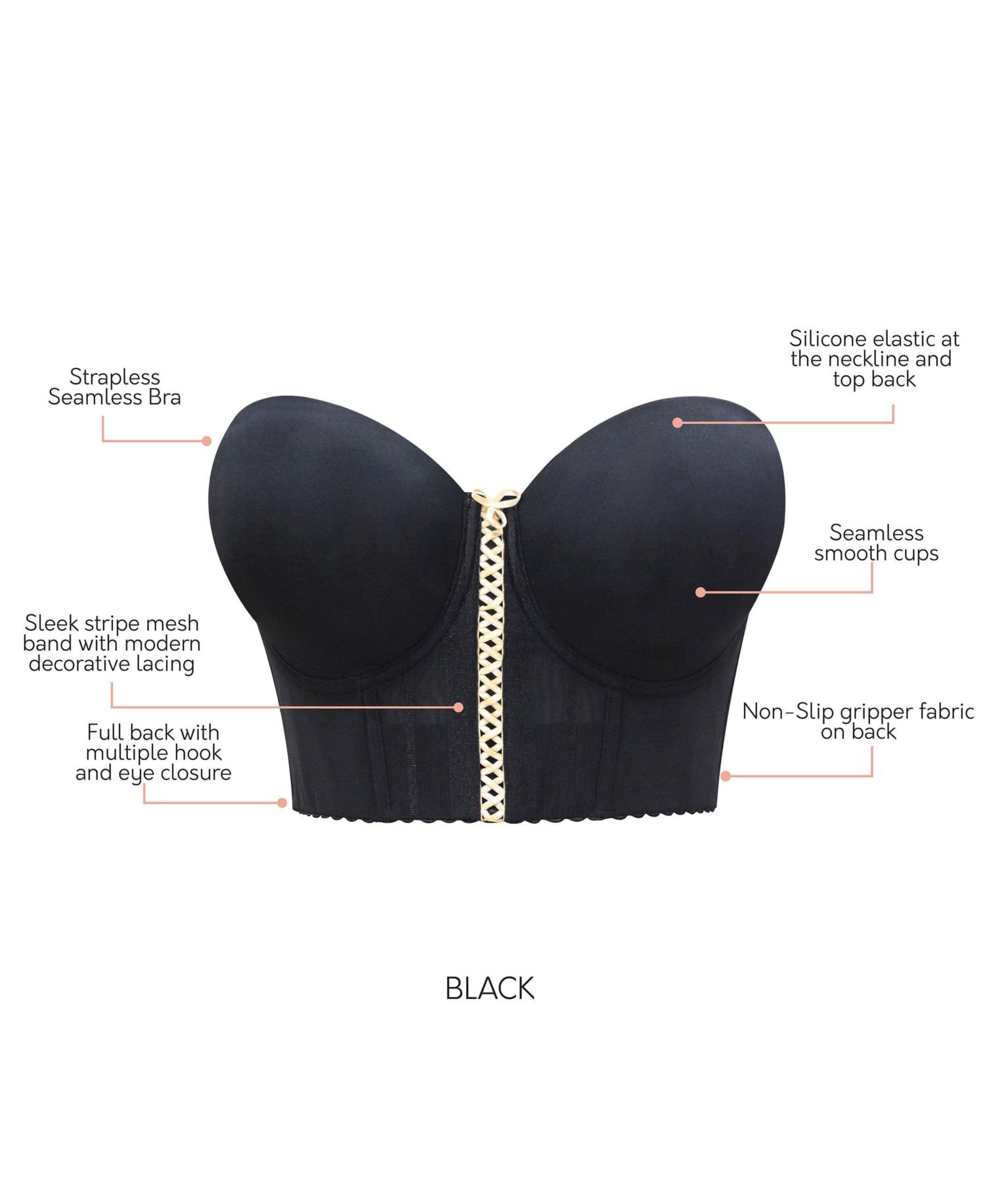Women's Shea Longline Strapless Party Look Bra