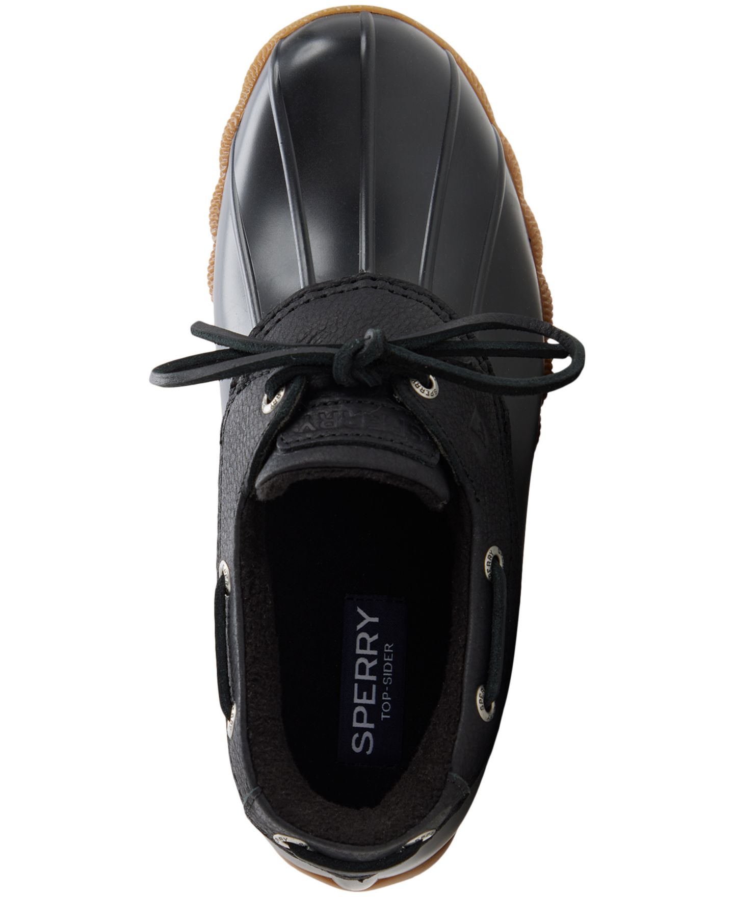 Женские резиновые ботильоны Sperry Saltwater Duck, цвет: Чёрный — фото 4