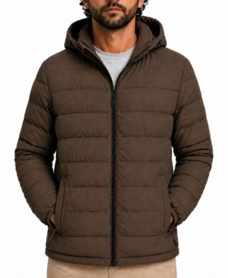 Men's Stretch Insulated Hooded Puffer Jacket