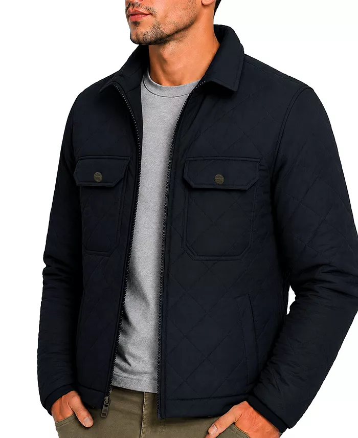 Men's Diamond Quilted Lightweight Jacket - thumbnail 10