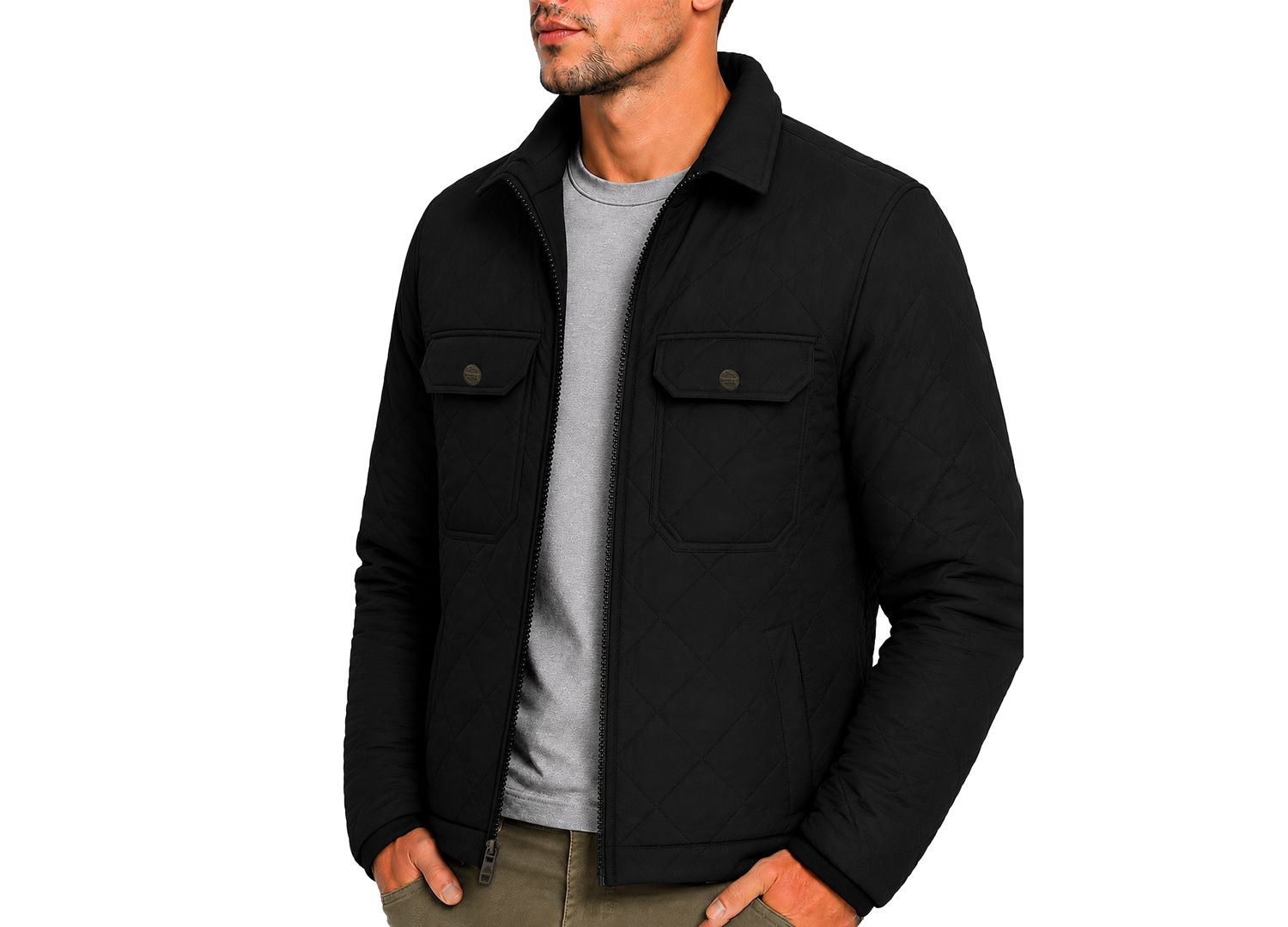 Men's Diamond Quilted Lightweight Jacket