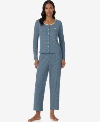 Women's Button Down Top and Ankle Pant Set