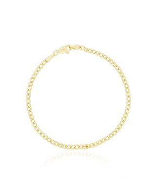 Curb Chain Bracelet 14K Yellow Gold - 2.5 millimeters - 9 inches