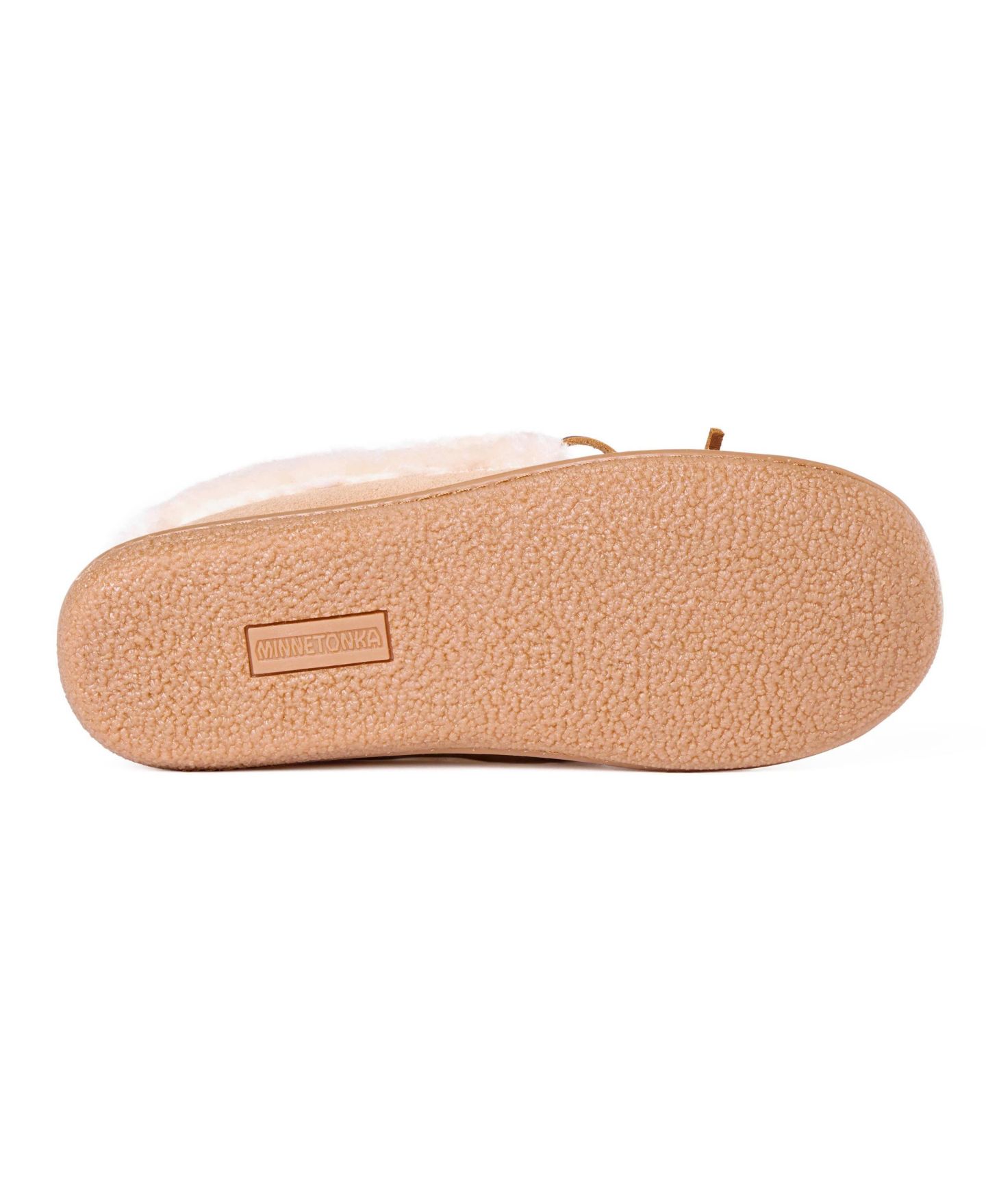 Женские тапочки Minnetonka Camp Collar Moc Slipper, цвет: Бежевый — фото 6