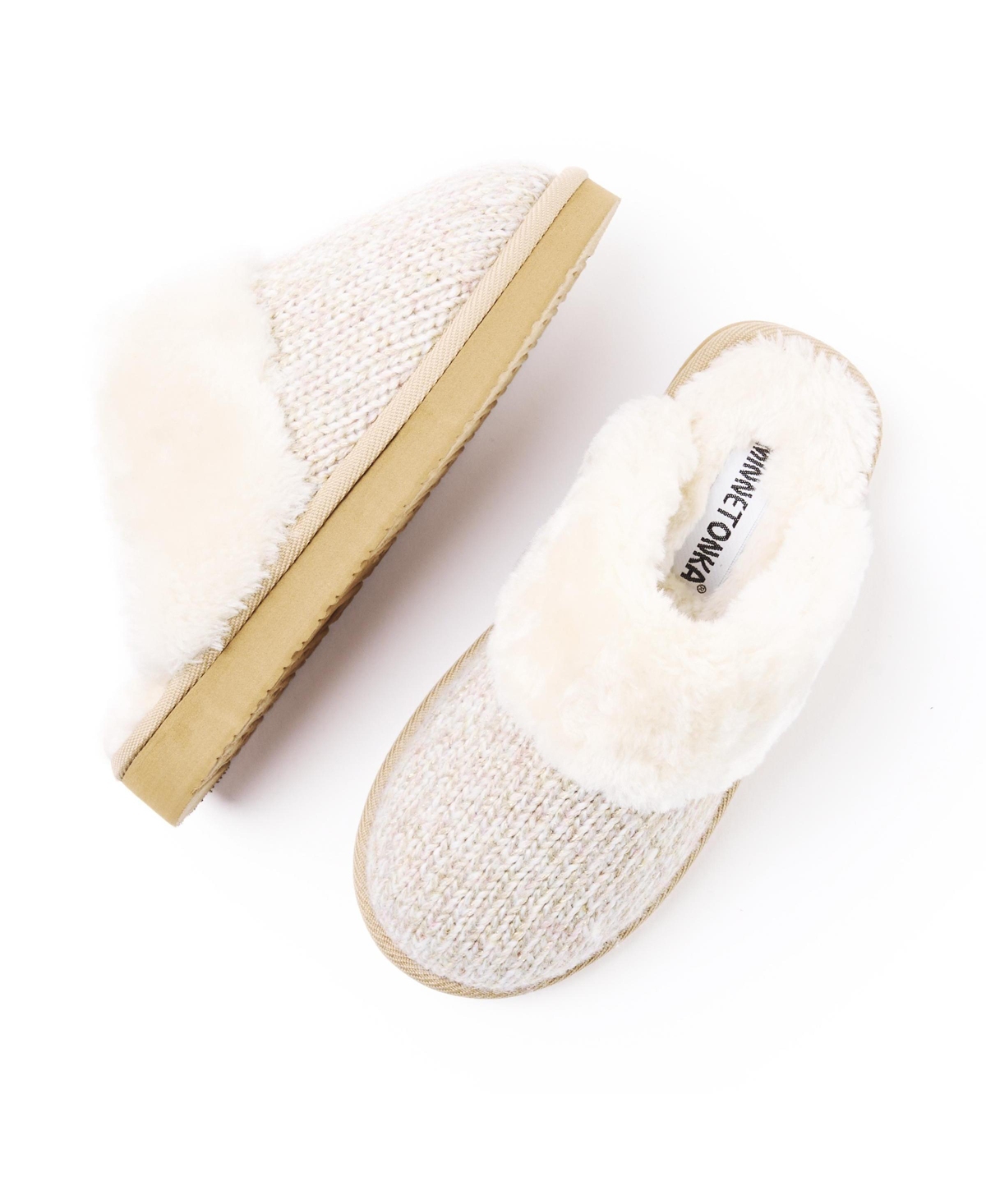 Minnetonka Women's Chesney Sparkle Knit Slipper