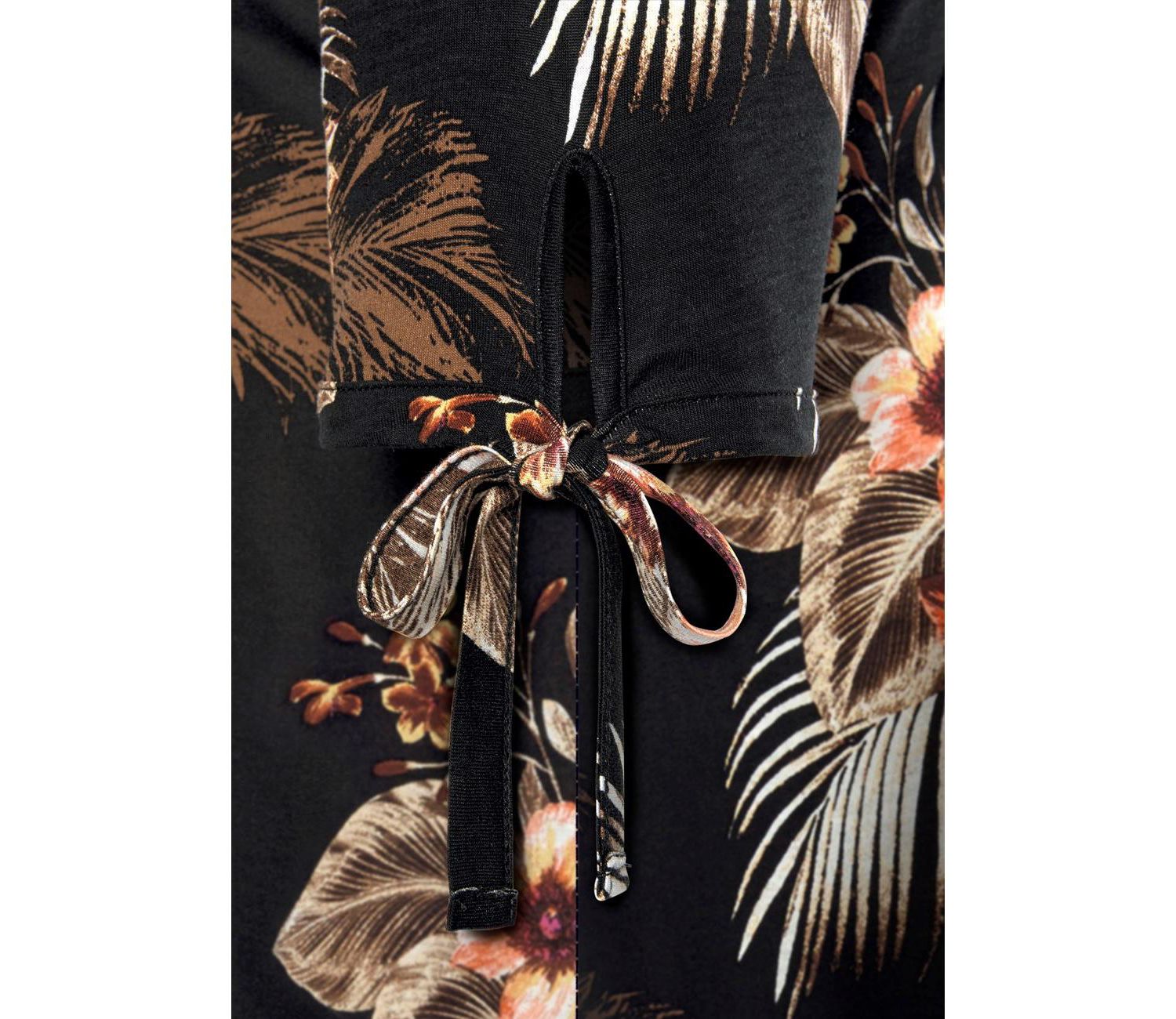 Women's Viscose Tropical Print Off Shoulder Column Short Dress