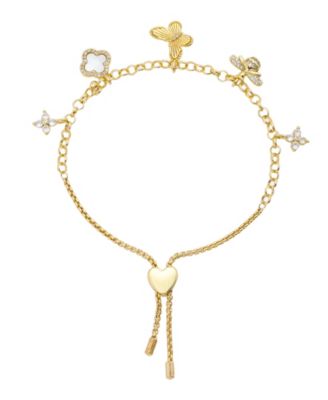 Cubic Zirconia Butterfly Bolo Bracelet