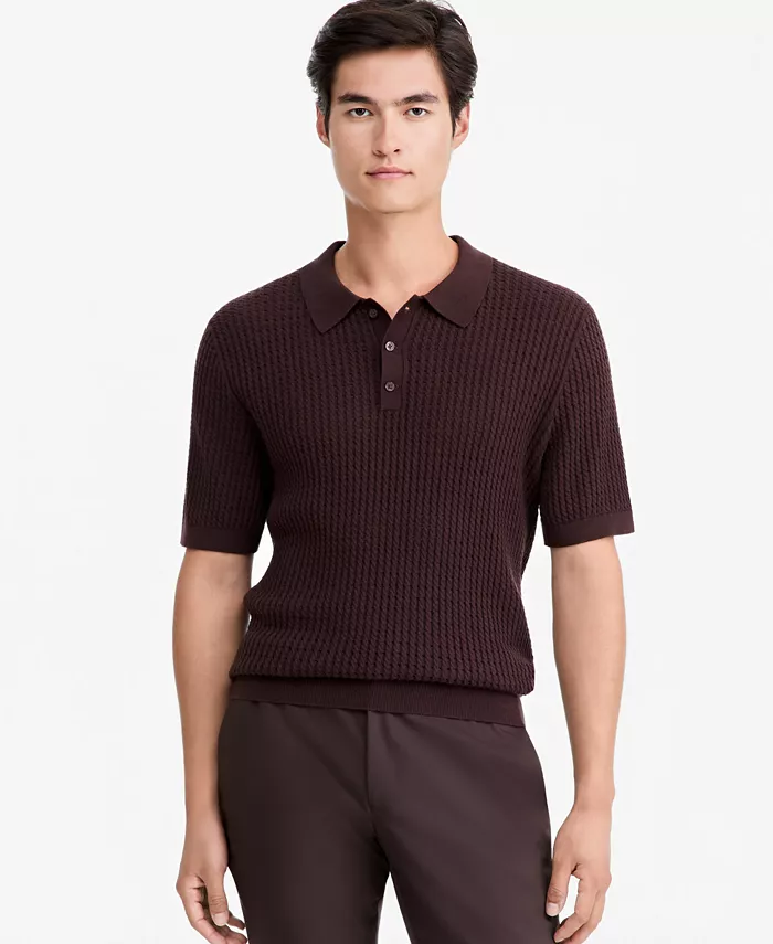 Men's Cotton Short-Sleeve Polo Sweater, Macy's Exclusive
