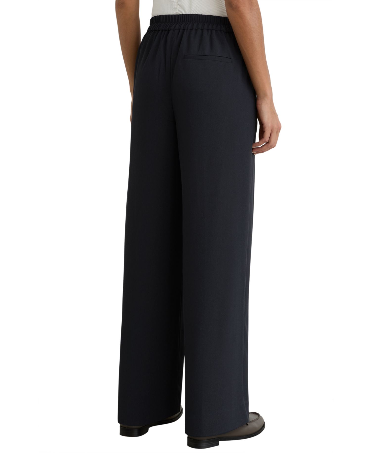 Women's Eden Elasticated-Waist Wide-Leg Lightweight-Twill Trousers
