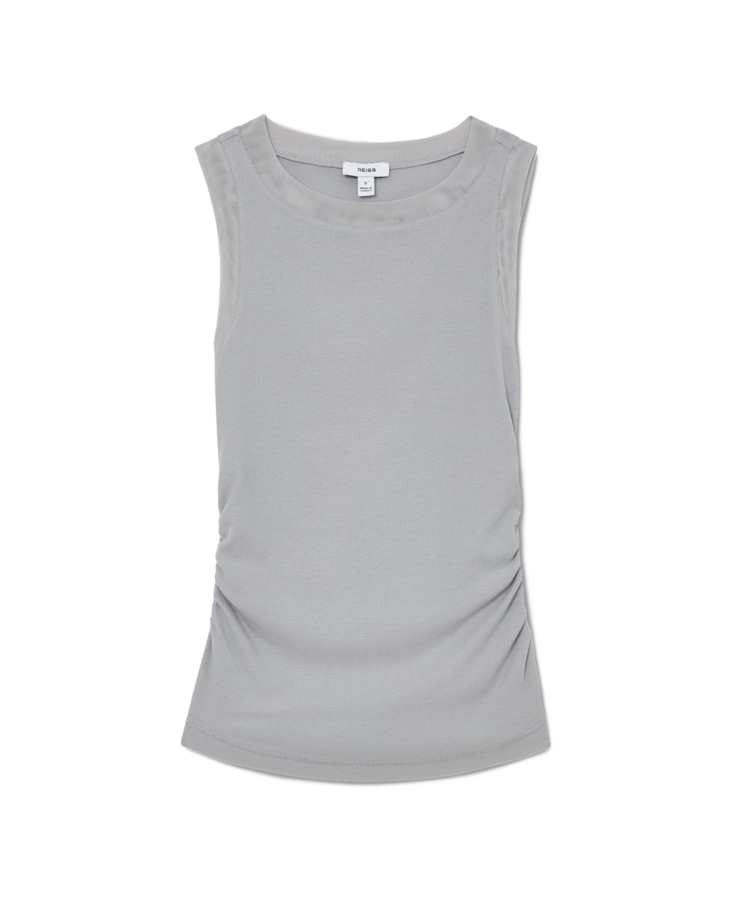 Женский жилет REISS Trinny Ruched Boat-Neck, цвет: Серый — фото 5