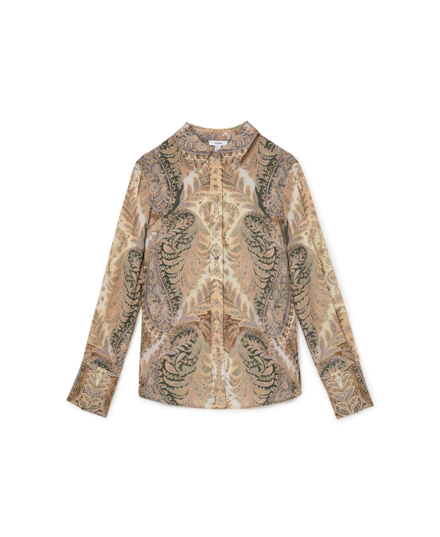 Women's Katiya Paisley-Print Long-Sleeve Collared Shirt