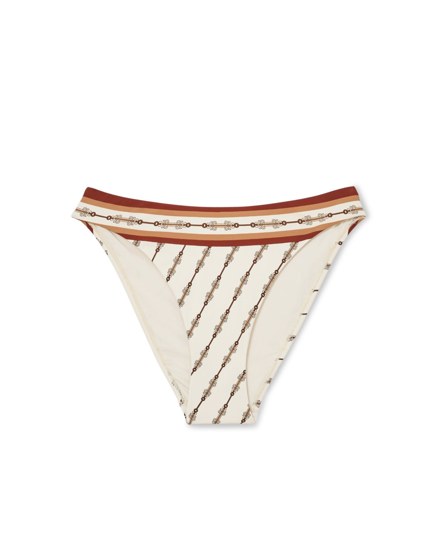 Women's Johannah Chain-Print Fixed-Side Bikini Bottoms