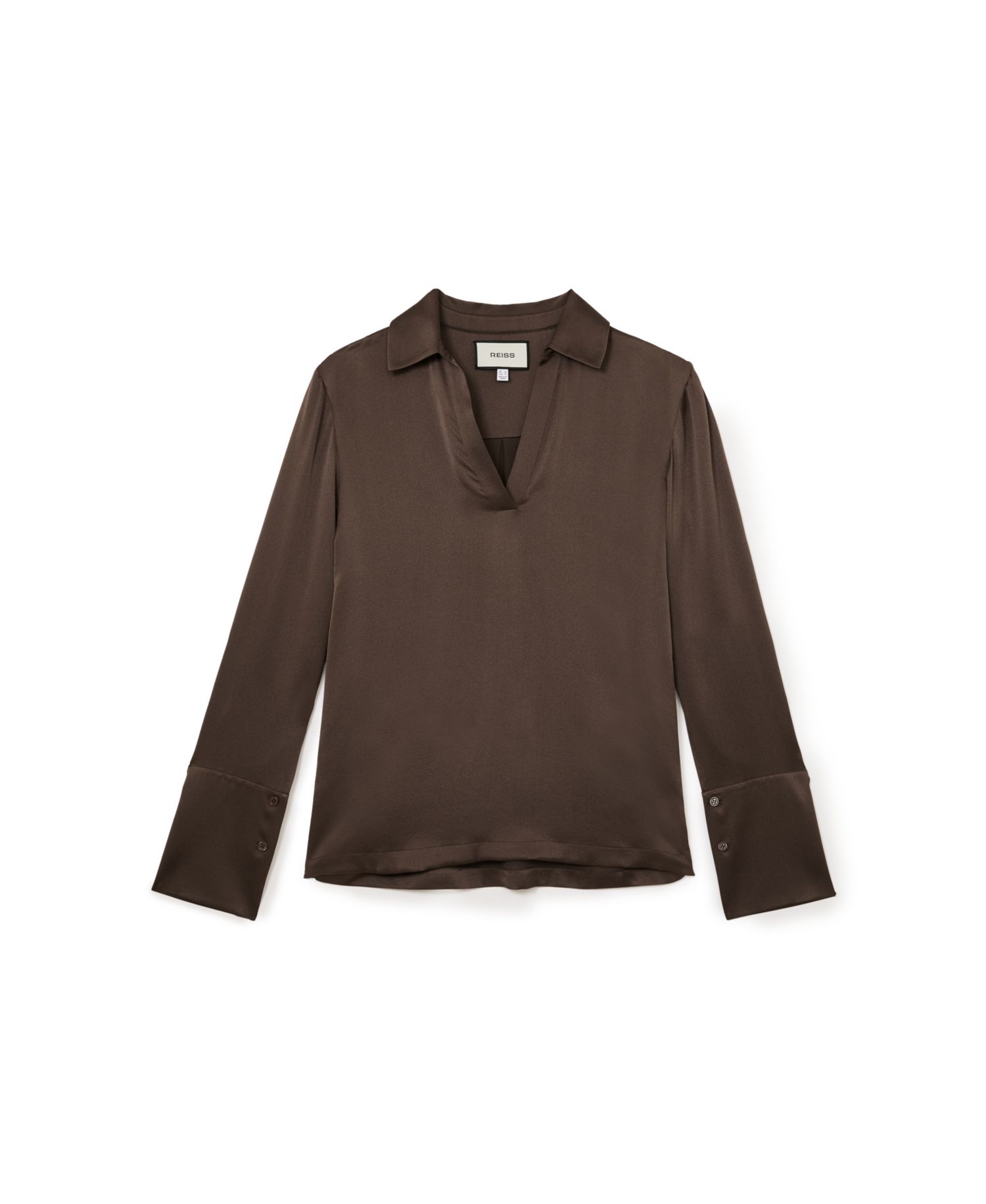 Women's Marina Silk Open-Collar Blouse