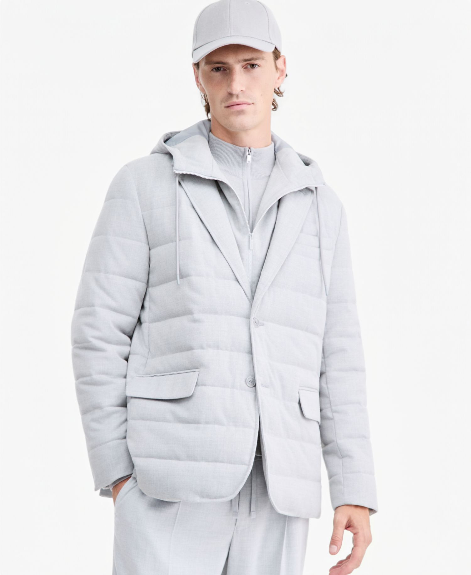Men's Tech Stretch Single-Breasted Quilted Blazer