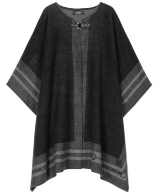 Belting Jacquard Buckle Closure Ruana