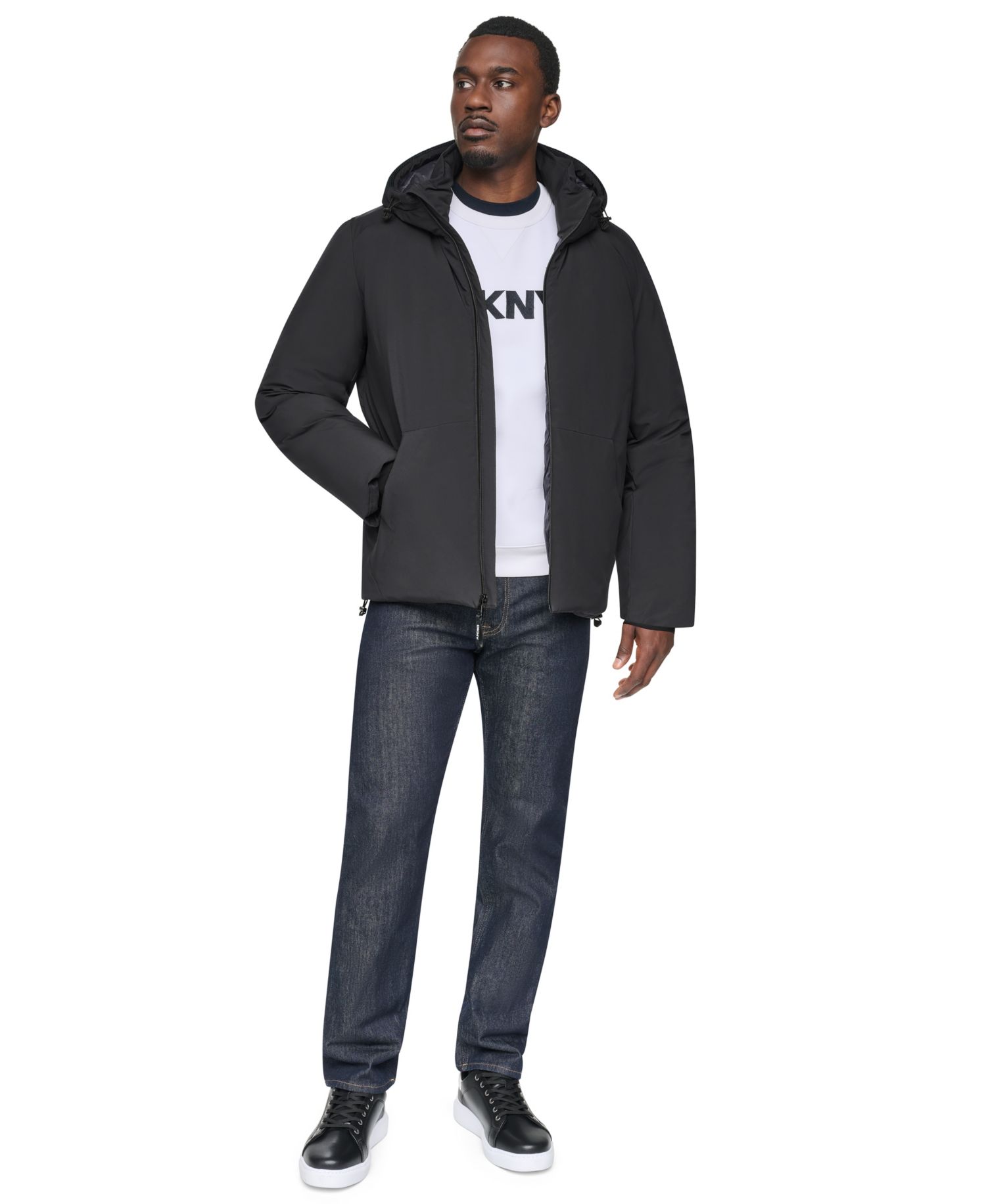 Men's Midweight Stretch Hooded Puffer Jacket
