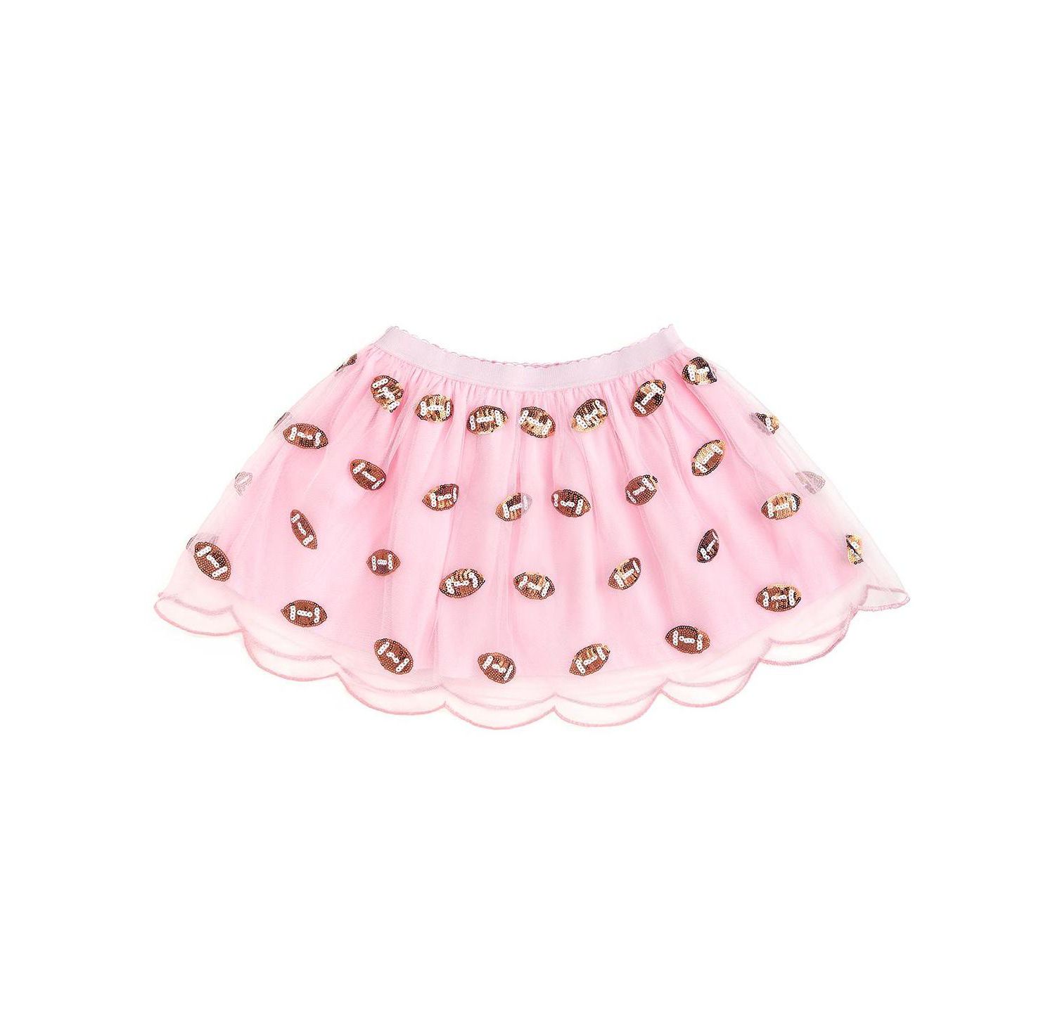 Little Girls (2-6) Mini Sequin Footballs Tutu Skirt