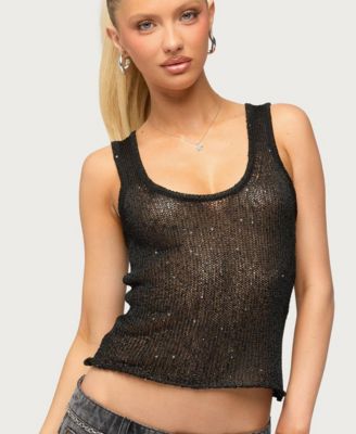 Women's Eleora Sequin Knit Tank Top