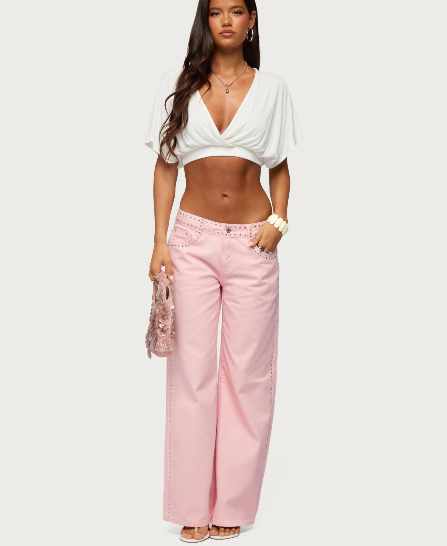 Women's Candela V Neck Crop Top