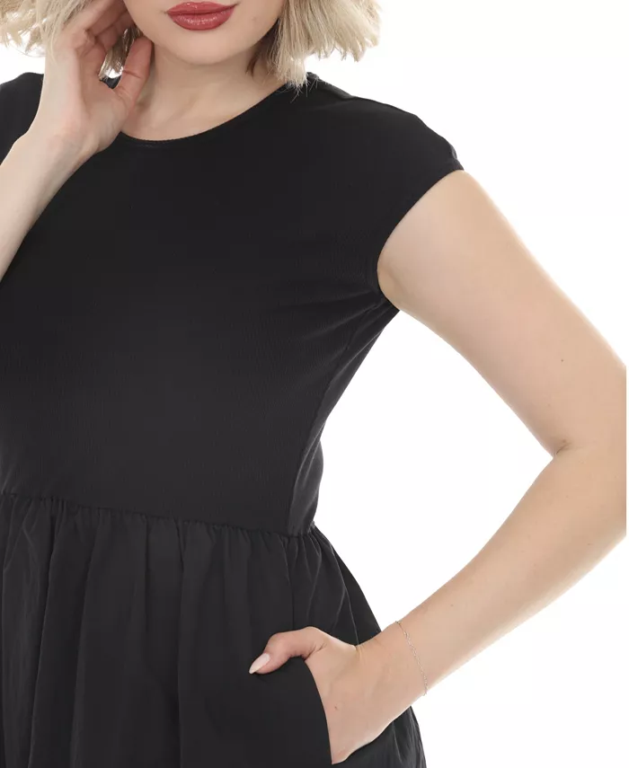 Women's Crew Neck Midi Dress - thumbnail 4