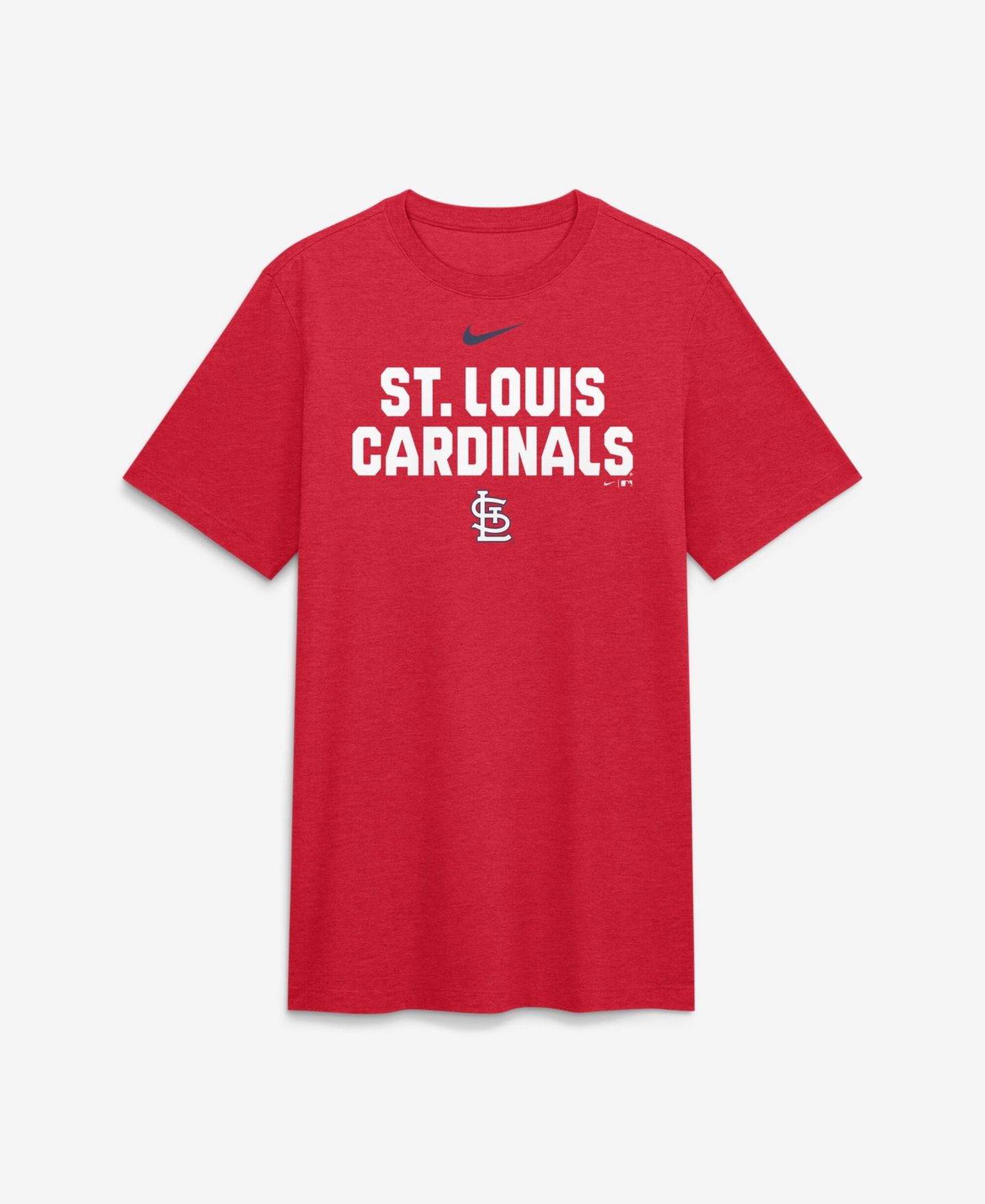 Мужская футболка Nike Heather Red St. Louis Cardinals Stacked Tri-Blend — фото 2