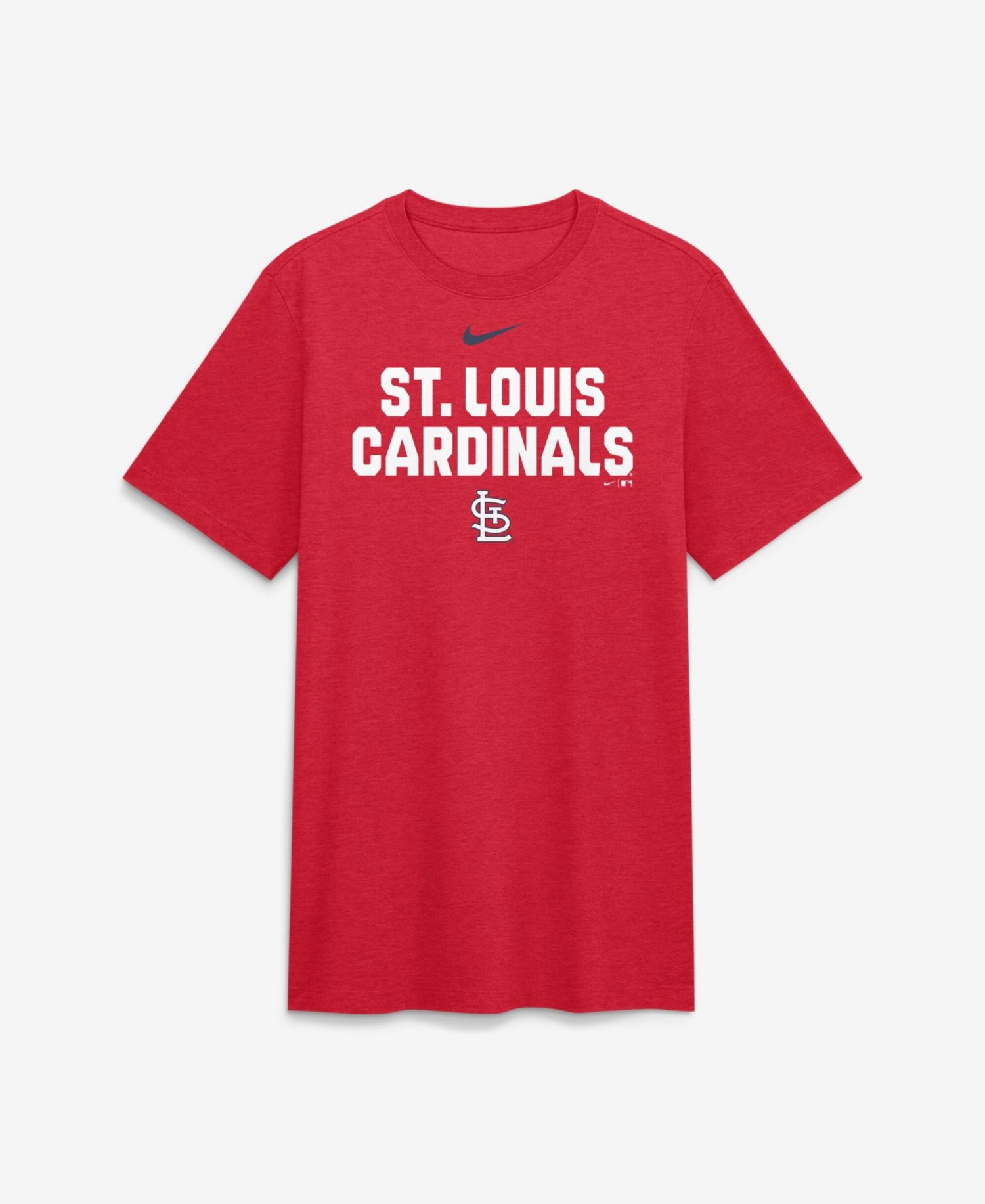 Men's Heather Red St. Louis Cardinals Stacked Tri-Blend T-Shirt