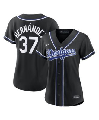 Women's Teoscar Hernandez Los Angeles Dodgers Fashion Black Out Replica Jersey