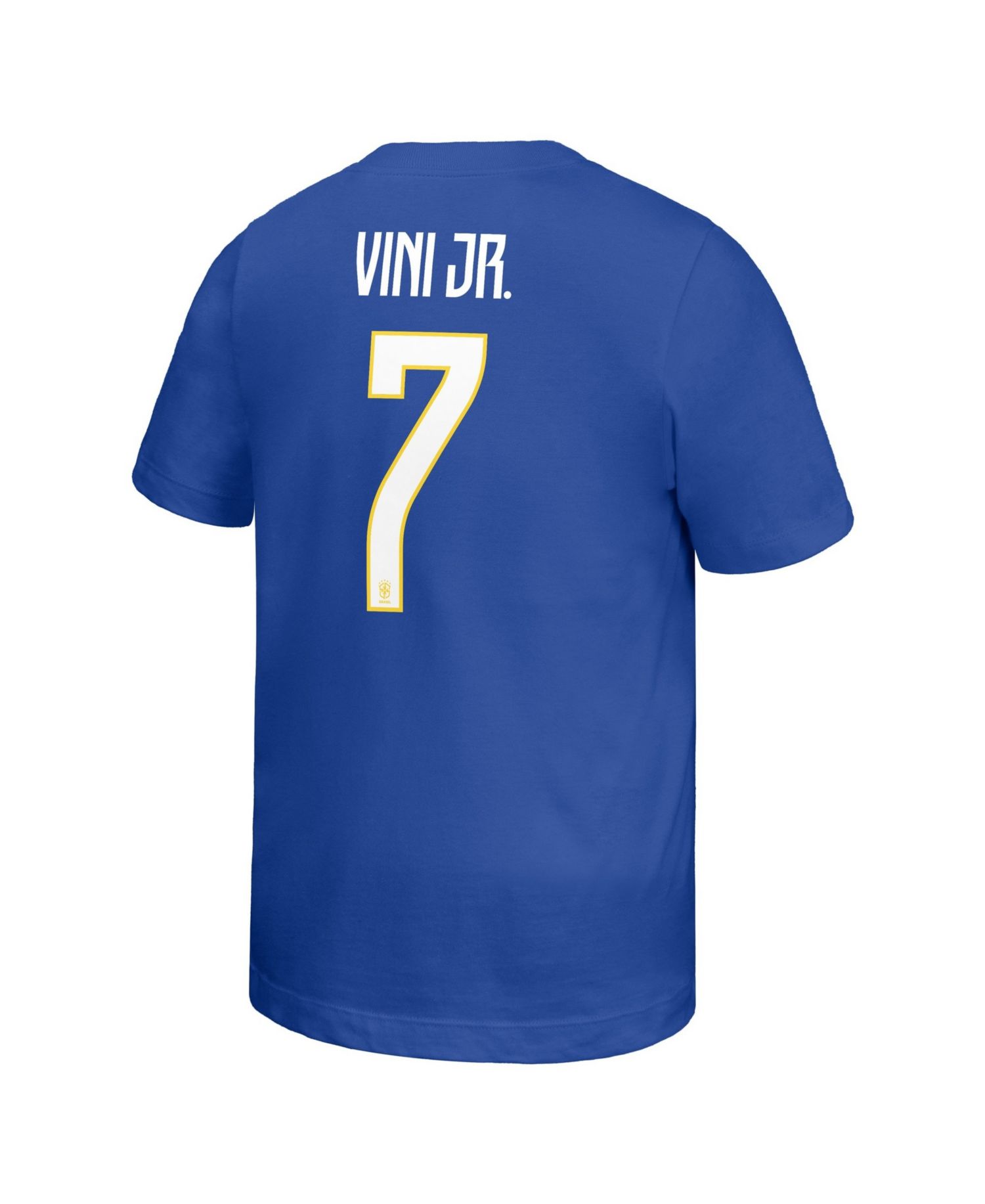 Big Boys and Girls Vini Jr. Royal Brazil National Team Name & Number T-Shirt