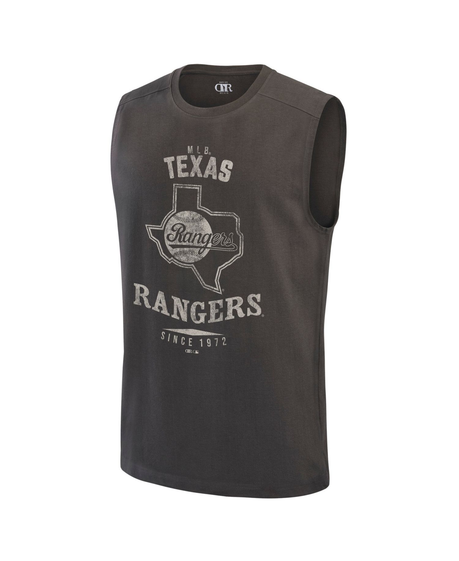 Men's Charcoal Texas Rangers Muscle Tank Top
