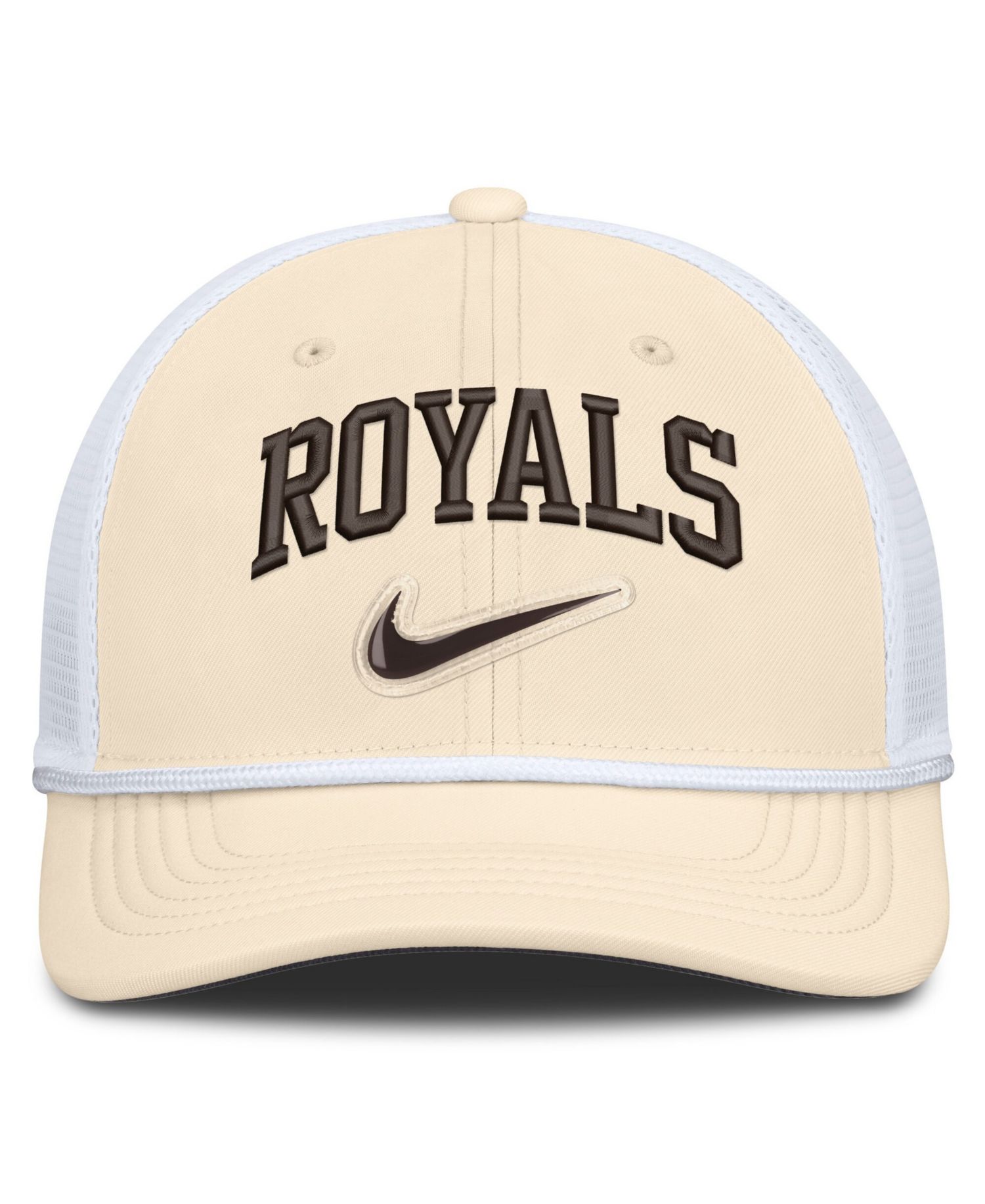 Men's Natural/White Kansas City Royals Rise Dri-FIT Trucker Adjustable Hat&iquest;